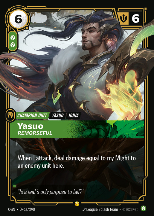 Yasuo, Remorseful